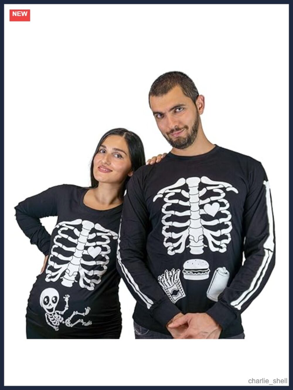 Men's Long Sleeve Glow in the Dark Halloween Graphic Tee